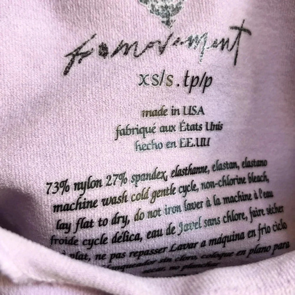 Free People Movement lilac good karma high neck layering top & shorts XS/S New - Picture 10 of 16